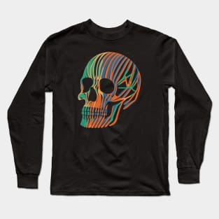 Colorful Skull Lines Long Sleeve T-Shirt